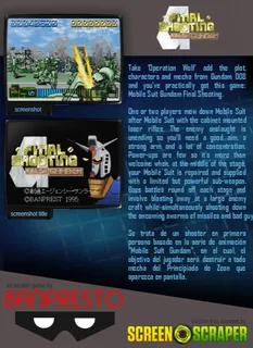 Mobile Suit Gundam Final Shooting - Dos