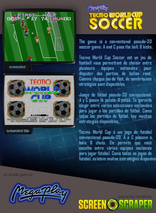Tecmo World Cup (Mega Play) dos