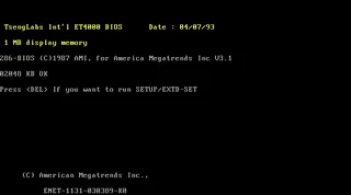 NEAT (Chipset PC/AT, 12 MHz, Clavier MF2)