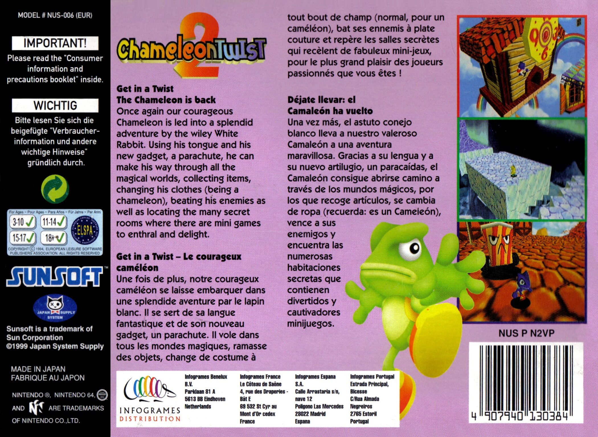 Chameleon Twist 2 - Dos