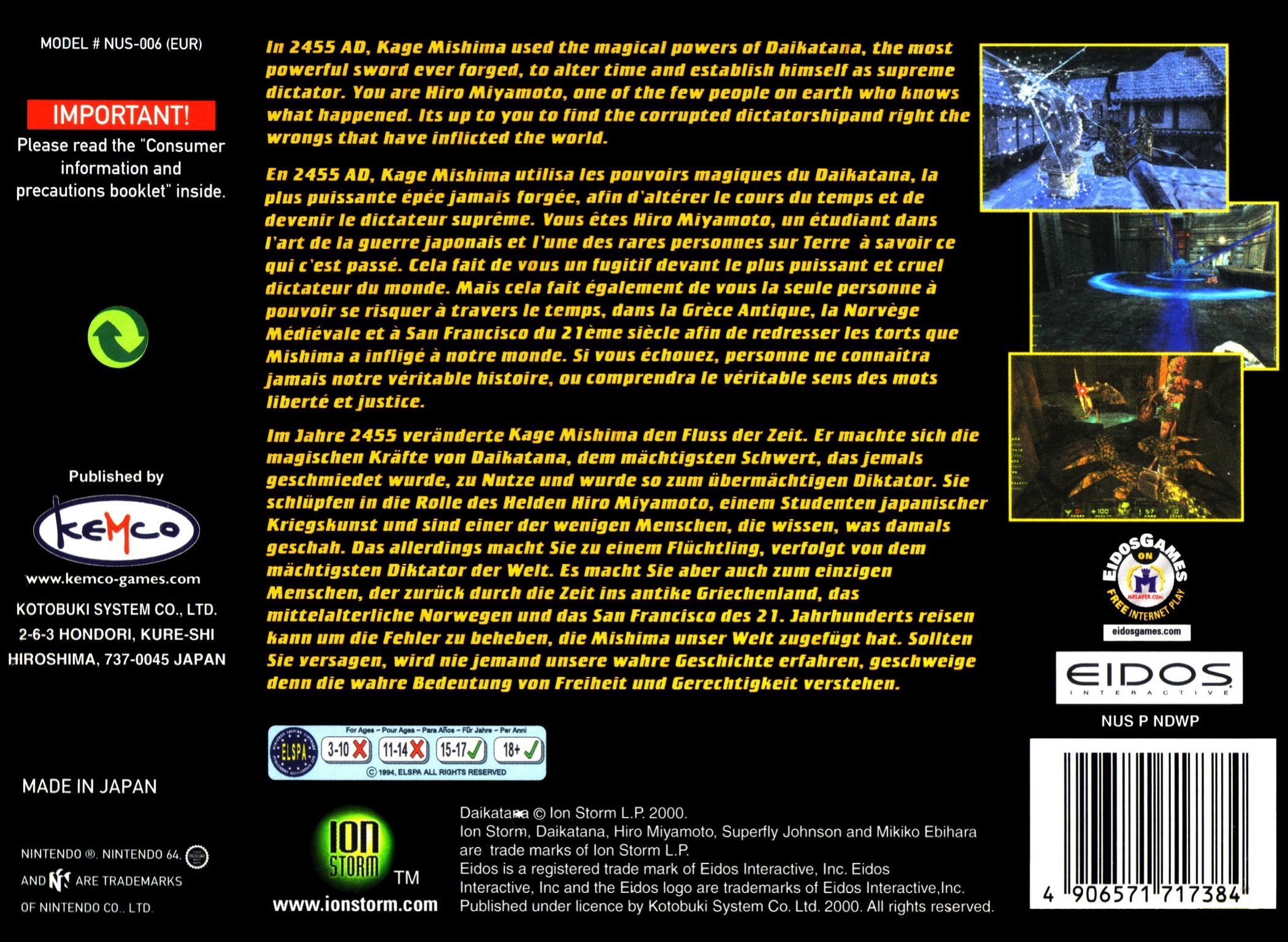 Jaquette arrière