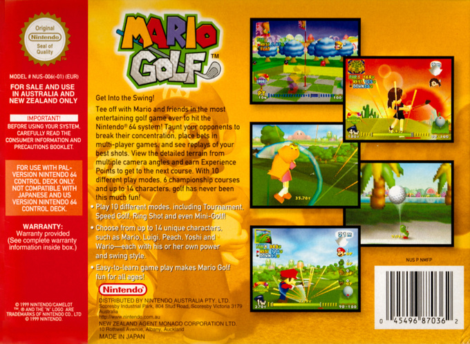 Mario Golf 64 - Dos