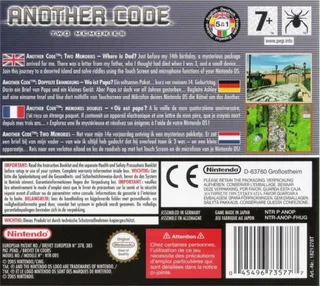 Another Code : Mémoires Doubles - Dos
