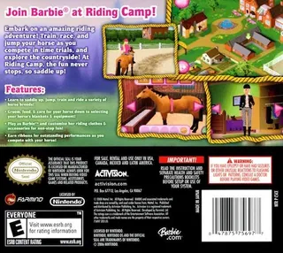 Barbie Cavalière : Stage d'Equitation - Dos