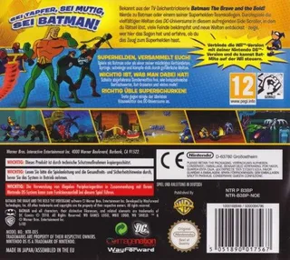 Batman : L'Alliance des Héros - Le Jeu Vidéo - Dos