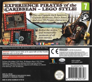 LEGO Pirates des Caraïbes : Le Jeu Vidéo - Dos