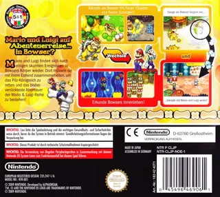 Mario & Luigi : Voyage au Centre de Bowser - Dos