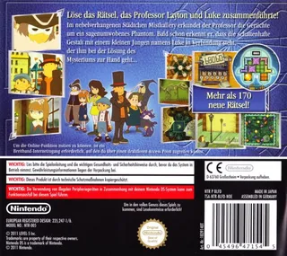 Professeur Layton et l'Appel du Spectre - Dos