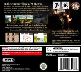 Professeur Layton et l'Étrange Village dos
