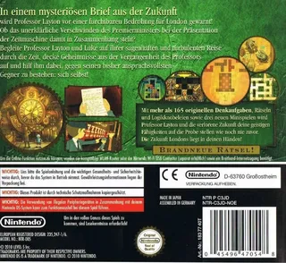 Professeur Layton et le Destin Perdu - Dos
