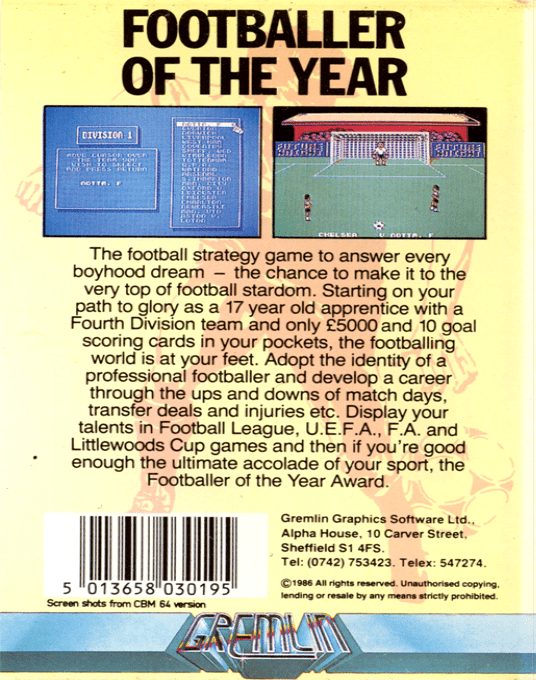 Footballer Of The Year dos