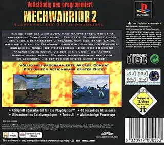 MechWarrior 2 : Combat au 31ieme Siècle - Dos