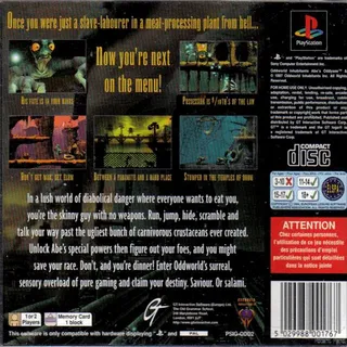 Oddworld : L'Odyssée d'Abe - Dos