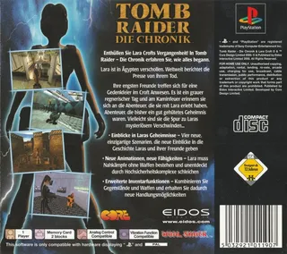Tomb Raider : Sur les Traces de Lara Croft dos