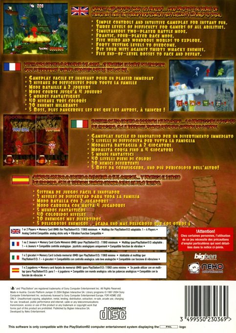 Jaquette arrière
