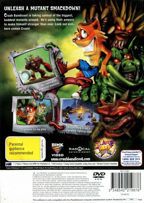 Crash - Génération Mutant dos