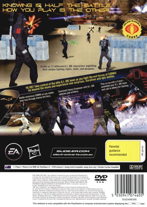 G.I. Joe - Le Réveil Du Cobra - Dos