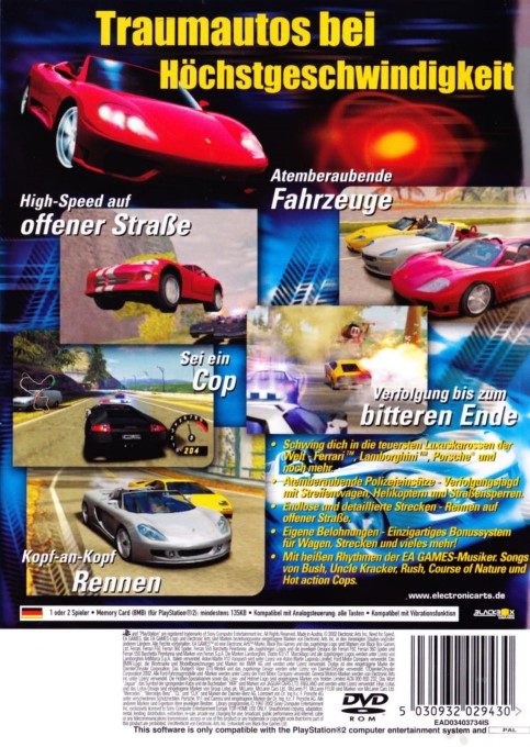 Need For Speed - Poursuite Infernale 2 dos