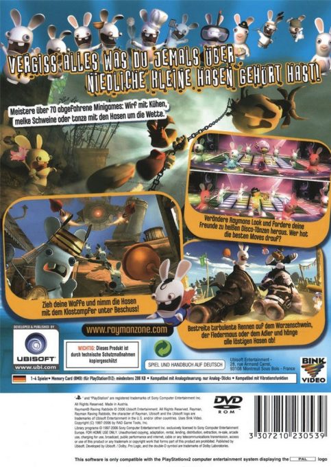 Rayman Contre Les Lapins Crétins dos