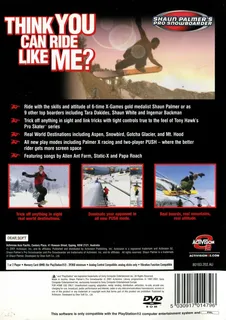 Shaun Palmer's Pro Snowboarder - Dos