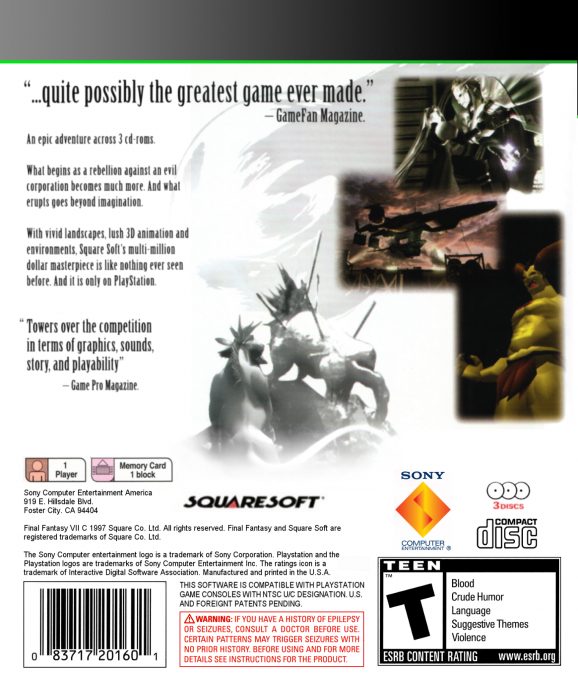 Jaquette arrière