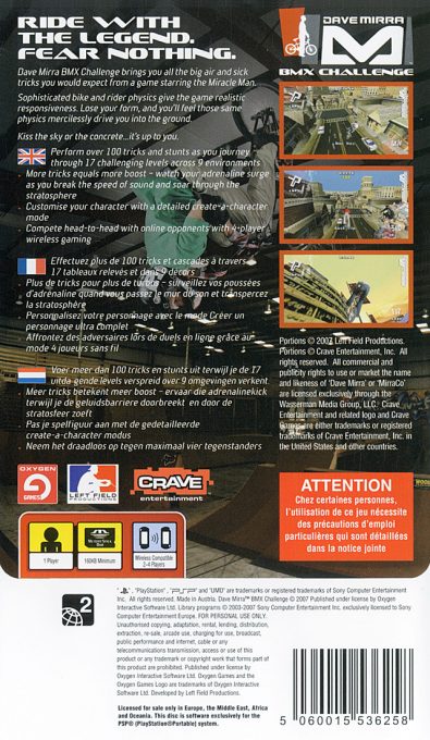 Jaquette arrière
