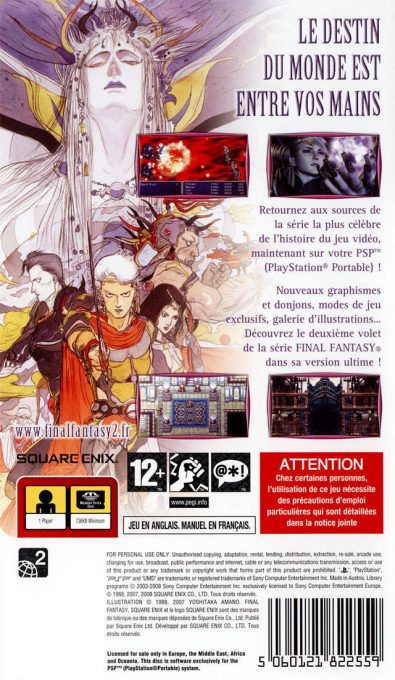 Jaquette arrière