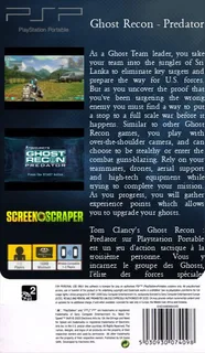 Tom Clancy's Ghost Recon : Predator - Dos