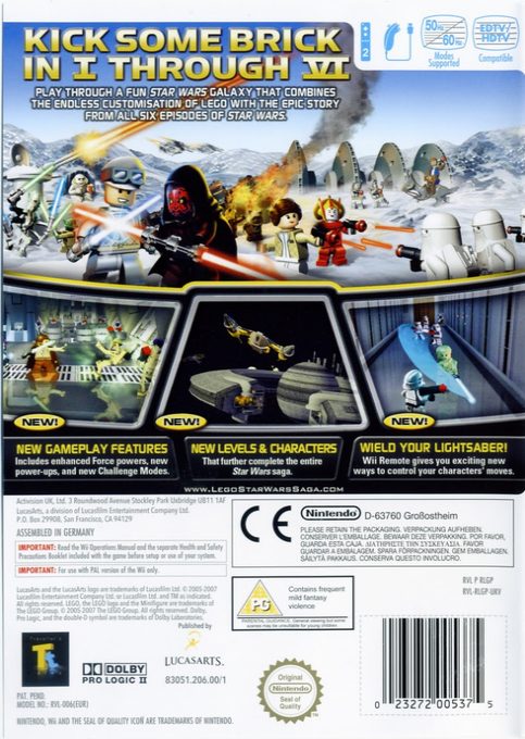 LEGO Star Wars : La Saga Complète dos