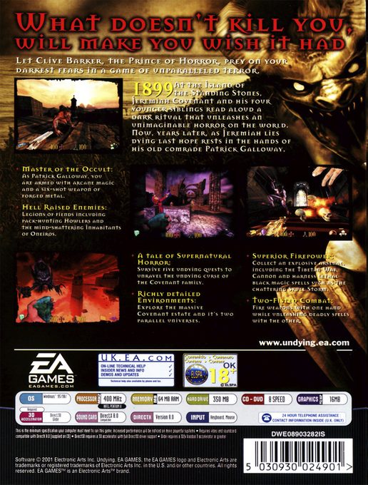 Clive Barker's Undying - Dos