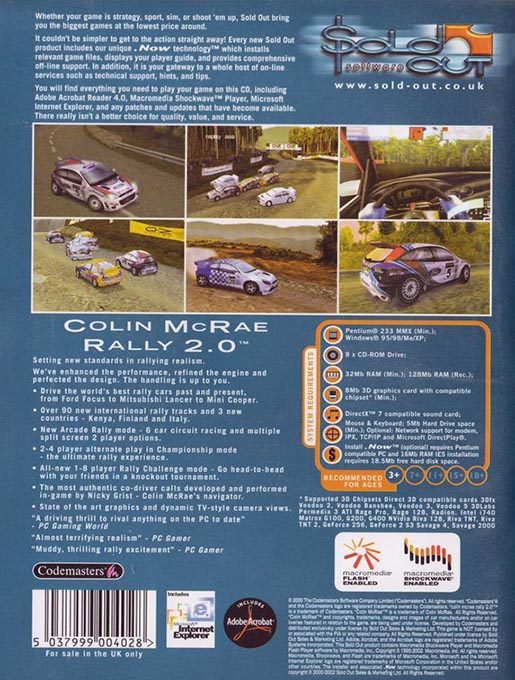 Colin McRae Rally 2.0 - Dos