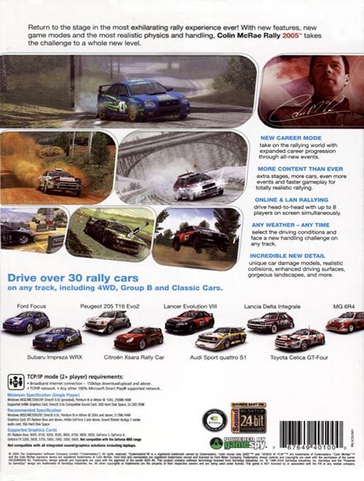 Colin McRae Rally 2005 - Dos
