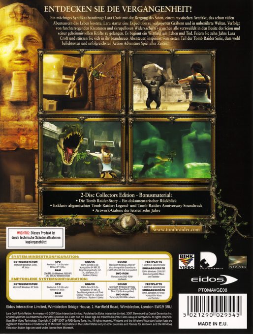 Lara Croft: Tomb Raider - Anniversary dos