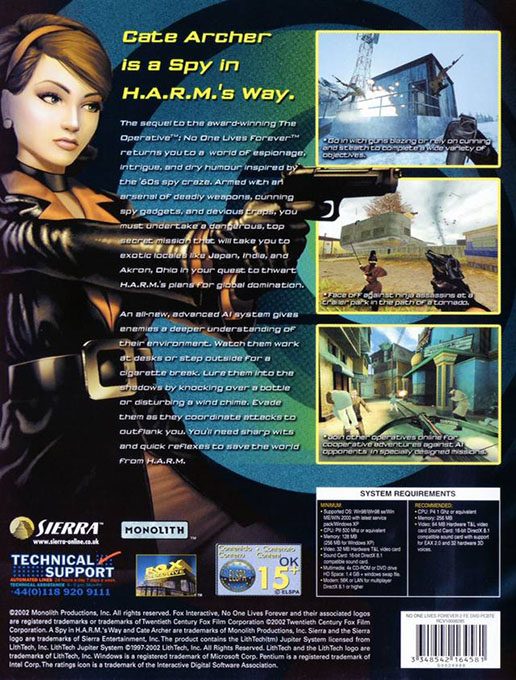 No One Lives Forever 2: A Spy in H.A.R.M.'s Way dos