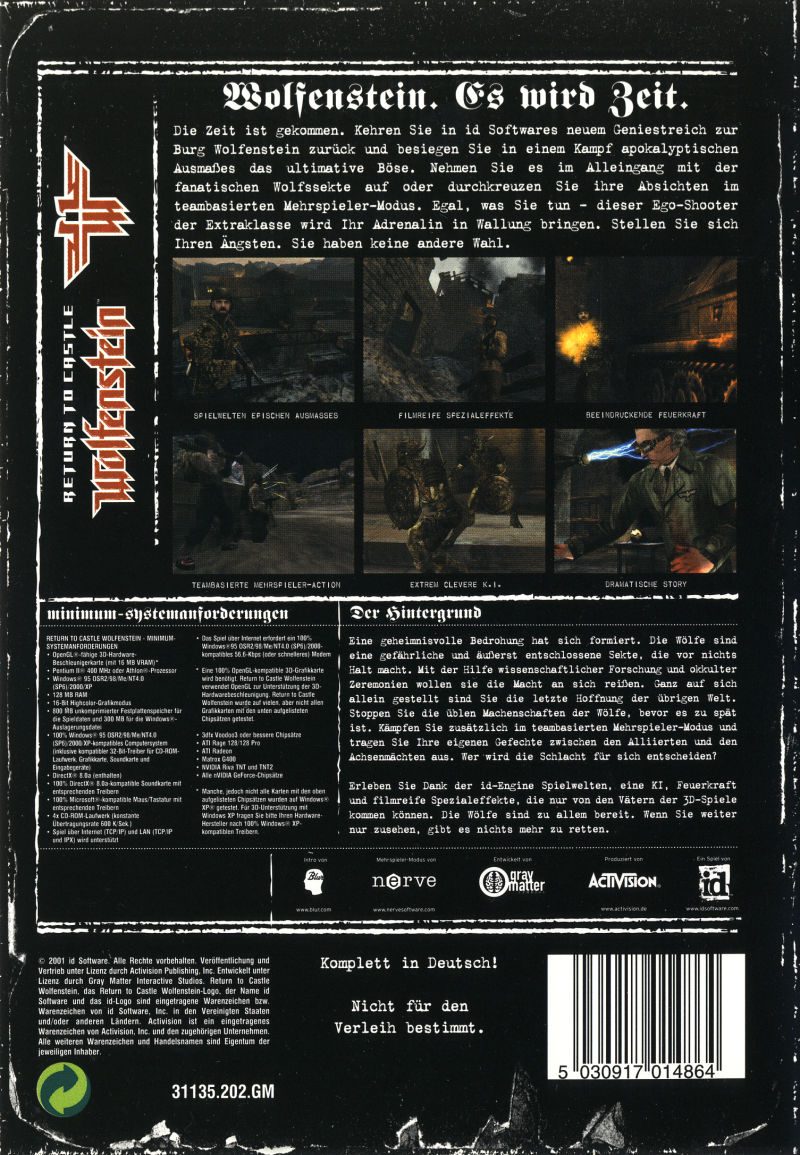 Return to Castle Wolfenstein dos