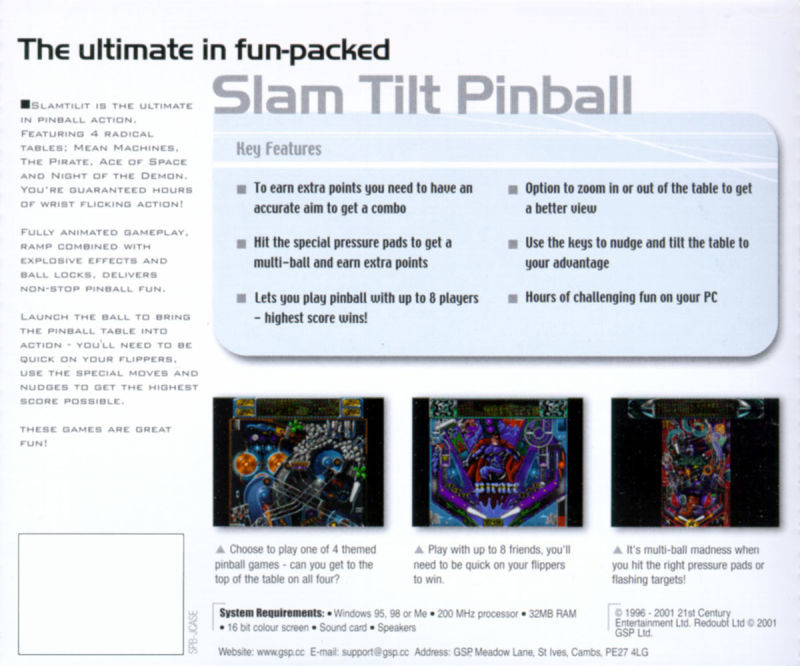 Slam Tilt Pinball - Dos
