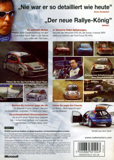 Colin McRae Rally 3 - Dos