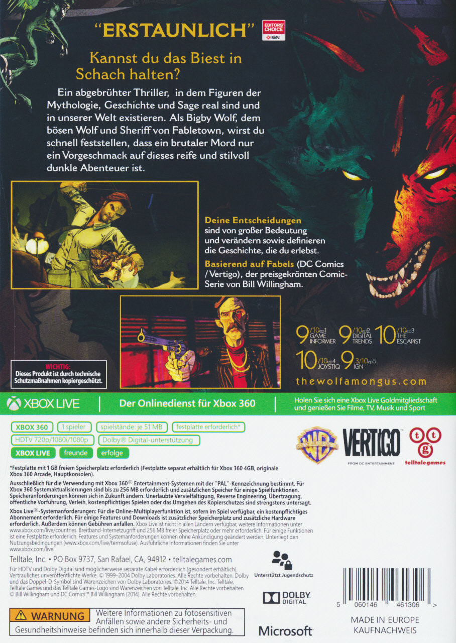 The Wolf Among Us - A Telltale Games Series dos