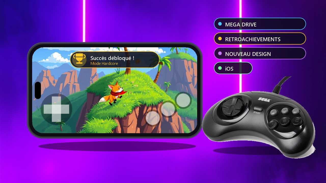 Delta 2.0 : l'émulateur iOS ajoute la Mega Drive, RetroAchievements et un nouveau design