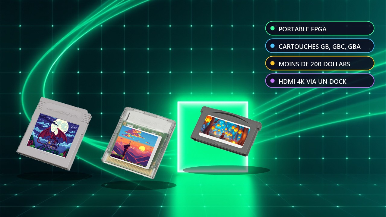 SuperStation Pocket : Retro Remake annonce un portable FPGA pour cartouches Game Boy et GBA