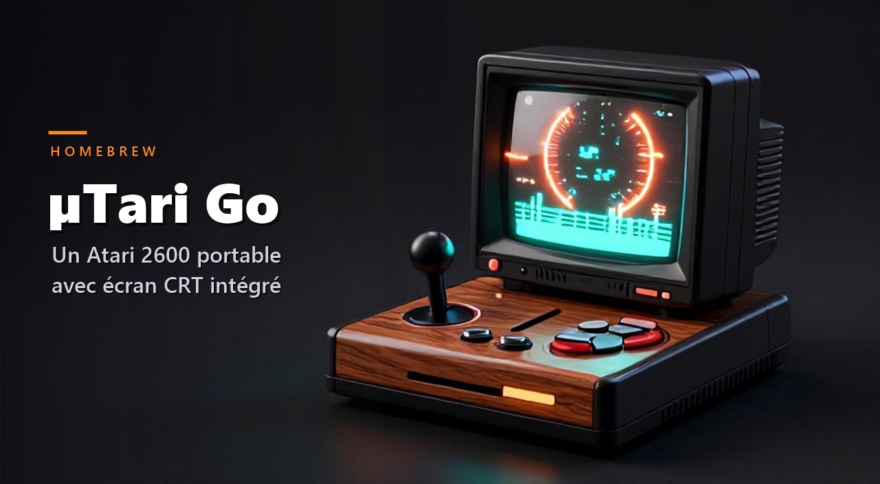 µTari Go : un Atari 2600 portable avec écran CRT intégré, sans émulation